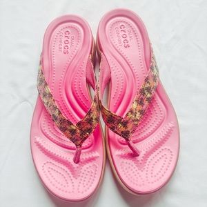 Pink Dual Crocs Comfort